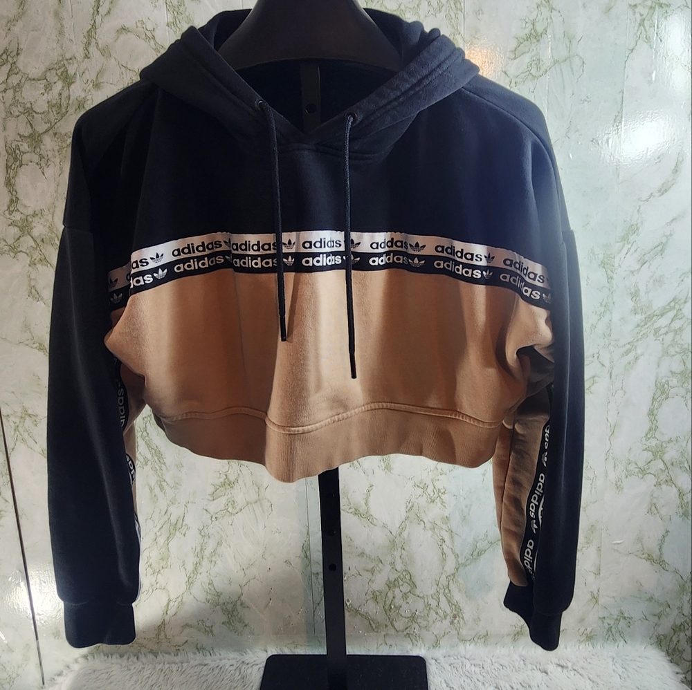 Adidas Cropped Hooded Sweatshirt